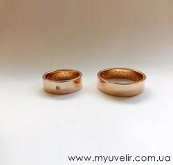 Классические обручальные кольца из золота 